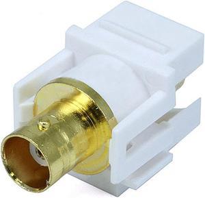 Monoprice Modular BNC Female Coupler Keystone Jack - White