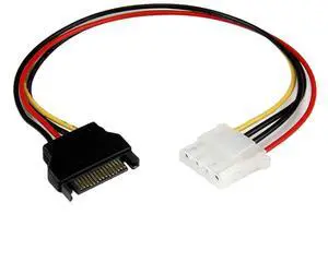StarTech.com 12in SATA to Molex LP4 Power Cable Adapter F/M - SATA to LP4 Power Adapter - SATA Female to Molex Male Powe