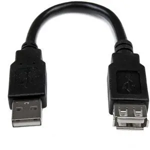 6in USB 2.0 Extension Adapter Cable A to A - M/F