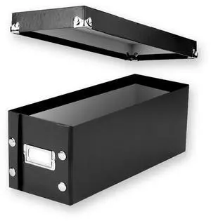 Snap-N-Store CD Storage Boxes, Set of 2 Boxes, Black (SNS01617)