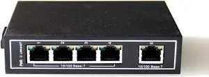 WIWAV WDH-5ET-DC 10/100Mbps Unmanaged 5-Port Industrial Ethernet Switches with DIN Rail/Wall-Mount (UL Listed Fanless -30&degC~75&degC)