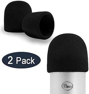 Windscreen for Blue Yeti Large Size Foam Cover Microphone Pop Filter for Blue Yeti Yeti Pro and Other Large Microphones 2 Packs