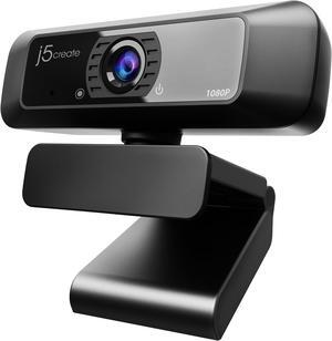J5create Create 2 USB 360° Rotation & 1080P HD Webcam 2 Megapixels Black (JVCU100)