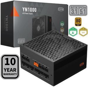 PCCOOLER CPS YN1000 Fully Modular Power Supply, 80 PLUS Gold 1000W PSU, 12V-2x6 Cable, ATX 3.1 & PCIe 5.1 Ready, 105°C Rated Japanese Capacitors, ECO Mode, 135mm FDB Fan, 10 Years Warranty