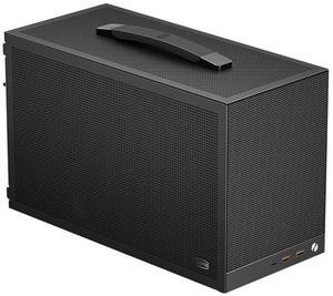 PCCOOLER CPS K101 MESH PC Case, Portable Desktop Mini ITX Case, Four-side SPCC Mesh Panel, 3 x 12015 Fans Pre-installed, Clip-on Quick Release Side Panel, Gery (PCIe Riser Cable Not Included)