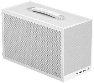 PCCOOLER CPS K101 MESH PC Case, Portable Desktop Mini ITX Case, Four-side SPCC Mesh Panel, 3 x 12015 Fans Pre-installed, Ergonomic Reinforced Carrying Handle, Clip-on Quick Release Side Panel, White