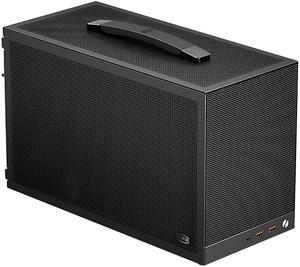 PCCOOLER CPS K101 MESH PC Case, Portable Desktop Mini ITX Case, Four-side SPCC Mesh Panel, 3 x 12015 Fans Pre-installed, Clip-on Quick Release Side Panel, Gery (PCIe Riser Cable Not Included)