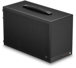 PCCOOLER CPS K101 MESH PC Case, Portable Desktop Mini ITX Case, Four-side SPCC Mesh Panel, 3 x 12015 Fans Pre-installed, Clip-on Quick Release Side Panel, Gery (PCIe Riser Cable Not Included)