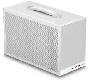 PCCOOLER CPS K101 MESH PC Case, Portable Desktop Mini ITX Case, Four-side SPCC Mesh Panel, 3 x 12015 Fans Pre-installed, Clip-on Quick Release Side Panel, White (PCIe Riser Cable Not Included)