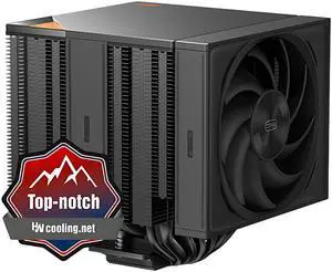 PCCOOLER CPS RZ820 Dual Tower CPU Air Cooler, 8 Heat Pipes, 290W TDP, Magnetic Aluminum ARGB Top Cover, 165mm Tall, 120mm & 140mm PWM Fans, for Intel LGA 1851/1700/1200/115X/20XX & AMD AM5/AM4, Black