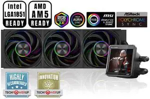 PCCOOLER CPS DT360 ARGB Display AIO CPU Liquid Cooler, 360mm Radiator, 320W TDP, Customizable & Magnetic 3.4" IPS LCD Display, Ceramic Bearing, for Intel LGA 1851/1700/1200/115X & AMD AM5/AM4, Black