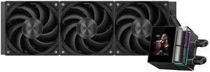 PCCOOLER CPS DS360 Display AIO CPU Liquid Cooler, 360mm Radiator, 315W TDP, ARGB LEDs & Customizable 2.4" IPS LCD Display, Ceramic Bearing, for Intel LGA 1851/1700/1200/115X & AMD AM5/AM4, Black
