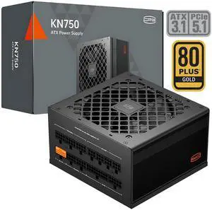 PCCOOLER CPS KN750 Fully Modular Power Supply, 80 PLUS Gold 750W PSU, Native 12V-2x6 Connector, ATX 3.1 & PCIe 5.1 Ready, Dual CPU Power Cables, 105°C Rated Japanese Capacitors, P3-KN750-G1F
