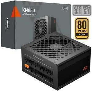 PCCOOLER CPS KN850 Fully Modular Power Supply, 80 PLUS Gold 850W PSU, Native 12V-2x6 Connector, ATX 3.1 & PCIe 5.1 Ready, Dual CPU Power Cables, 105°C Rated Japanese Capacitors, P3-KN850-G1F
