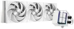 PCCOOLER CPS DS360Pro Digital AlO CPU Liquid Cooler, 360mm Radiator, 310W TDP, ARGB LEDs & Digital Display, Aluminum Pump Cover, for Intel LGA20XX/1851/1700/1200/115X & AMD AM5/AM4, White