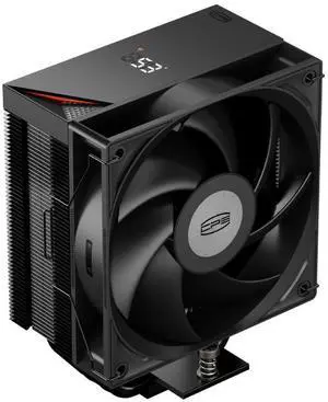 PCCOOLER CPS RT500 Digital CPU Air Cooler, 5 Direct Contact Heat Pipes, 245W TDP, Digital Display Top Cover, 152mm Tall, 120mm PWM Slient Fan, for Intel LGA1851/1700/1200/115X & AMD AM5/AM4, Black