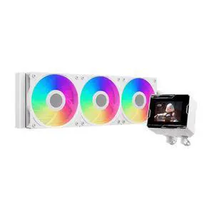 PCCOOLER CPS GT360M ARGB Display AIO CPU Liquid Cooler, 300W TDP, Customizable 2.8" IPS LCD Display, Ceramic Bearing Pump, High Performance Fans, for Intel LGA1851/1700/1200/115X & AMD AM5/AM4, White PCCOOLER CPS GT360M ARGB Display AIO CPU Liquid Cooler, 300W TDP, Customizable 2.8" IPS LCD Display, Ceramic Bearing Pump, High Performance Fans, for Intel LGA1851/1700/1200/115X & AMD AM5/AM4, White