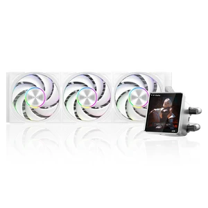 PCCOOLER CPS DT360 ARGB Display AIO CPU Liquid Cooler, 360mm Radiator, 320W TDP, Customizable & Magnetic 3.4" IPS LCD Display, Ceramic Bearing, for Intel LGA 1851/1700/1200/115X & AMD AM5/AM4, White PCCOOLER CPS DT360 ARGB Display AIO CPU Liquid Cooler, 360mm Radiator, 320W TDP, Customizable & Magnetic 3.4" IPS LCD Display, Ceramic Bearing, for Intel LGA 1851/1700/1200/115X & AMD AM5/AM4, White