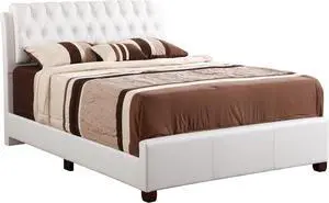 Queen Bed , WHITE,PU
