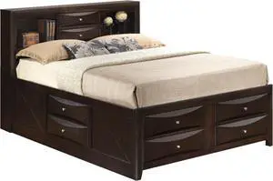 King Storage Bed , Cappuccino