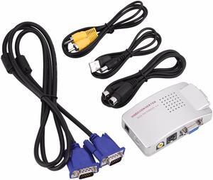 Universal PC Converter Box of Computer Laptop PC VGA to TV AV RCA Signal Adapter Converter Video Switch Box Composite