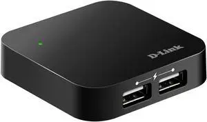D-Link DUB-H4 4-Port Hub Hi-Speed USB 2.0 480Mbps Fast charging port 2A Power EU plug 110v-220v Ver E1