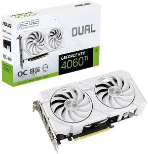 Asus Dual RTX 4060 Ti EVO White OC Edition 8GB GDDR6 video card PCI-E 4.0 x16 128bit