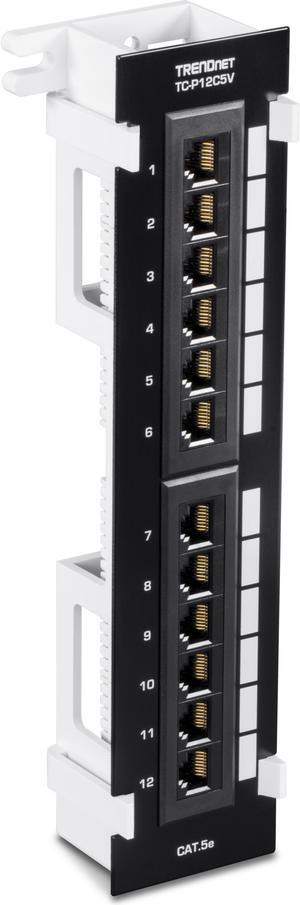 TRENDnet 12-Port Cat5e Unshielded Patch Panel, TC-P12C5V,Included  89D Bracket