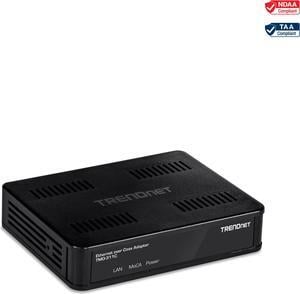 TRENDnet Ethernet Over Coax Adapter, Backward Compatible with MoCA 2.0, Gigabit LAN Port, Supports Net Throughput Up to 1Gbps, Supports Up to 16 Nodes On One Network, Black, TMO-311C