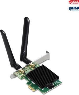 TRENDnet TEW-907ECH, AX3000 Wireless Dual Band & Bluetooth® 5.2 (Class 2)
PCIe Adapter