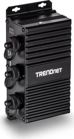 TRENDnet 2-Port Industrial Outdoor Gigabit UPoE Extender, Extends 100m- Total Distance Up to 200m (656'), Supports PoE (15.4W), PoE+(30W), UPoE(60W), IP67 Housing, TI-EU120, Black TRENDnet 2-Port Industrial Outdoor Gigabit UPoE Extender, Extends 100m- Total Distance Up to 200m (656'), Supports PoE (15.4W), PoE+(30W), UPoE(60W), IP67 Housing, TI-EU120, Black