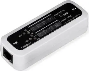 Inline PoE Tester, TC-NTP1, Tests 4PPoE, PoE+, & Passive Technology, Wattage, Voltage, Amperage, Polarity, LED Display, Battery-Free, Troubleshoot Issues, IEEE 802.3af/at/bt Black - Inline PoE Tester, TC-NTP1, Tests 4PPoE, PoE+, & Passive Technology, Wattage, Voltage, Amperage, Polarity, LED Display, Battery-Free, Troubleshoot Issues, IEEE 802.3af/at/bt Black -