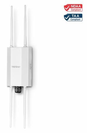 TRENDnet AX3000 Dual Band WiFi 6 PoE+ Access Point, TEW-923DAP, 1 x 2.5GBASE-T PoE+ LAN Port, OFDMA and MU-MIMO Technology, 2402Mbps (5Ghz), 573Mbps (2.4Ghz), WPA3 Ecryption, White