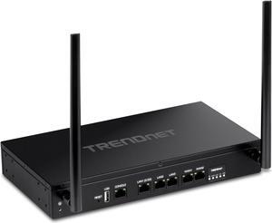 TRENDnet AX1800 Dual-Band WiFi 6 Gigabit Dual-WAN VPN Router, Small Business, Virtual Private Network, Inter-VLAN Routing, QoS, 2.5G Support, Pre-Encrypted Wireless, Black, TEW-929DRU (Pack of 1)