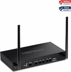 TRENDnet AX1800 Dual-Band WiFi 6 Gigabit Dual-WAN VPN Router, Small Business, Virtual Private Network, Inter-VLAN Routing, QoS, 2.5G Support, Pre-Encrypted Wireless, Black, TEW-929DRU