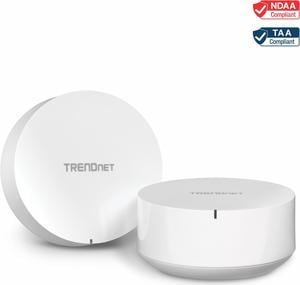 TRENDnet AC2200 WiFi Mesh Router System, TEW-830MDR2K,2 x AC2200 WiFi Mesh Routers, App-Based Setup, Expanded Home WiFi(Up to 4,000 Sq Ft. Home),Supports 2.4Ghz/5G