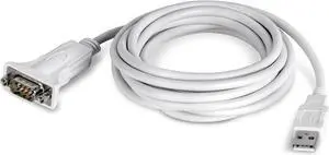 USB to Serial Adapter TU-S910 3m (10 Feet) USB to RS-232 Serial Converter Windows and Mac Compatible White