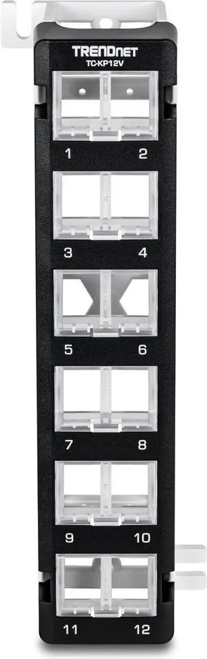 TRENDnet 12-Port Blank Angled Wall Mount Keystone Patch Panel, TC-KP12V