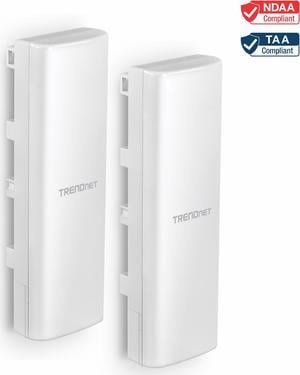 TRENDnet TEW-940APBO2K,14 dBi WiFi 6 AX1200 Outdoor Directional PoE Access Point 
Bridge Kit