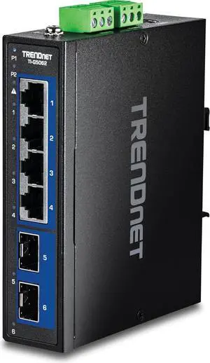 TRENDnet 6-Port Industrial 2.5G DIN-Rail Switch with 10G SFP+, W128918027 (DIN-Rail Switch with 10G SFP+ Ports)