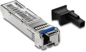 TRENDnet SFP to RJ45 Dual Wavelength Single-Mode LC Module, TEG-MGBS40D3, Must Pair with TEG-MGBS40D5 or a Compatible Module, Up to 40km (24.85 miles), Standard SFP Slot Compatible, Lifetime Protectio