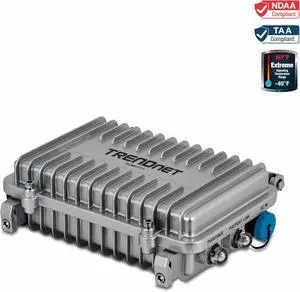 TRENDnet Industrial Outdoor 10G SFP+ to 10G PoE++ Media Converter (95W), TI-OBF711, 1 x 10G LC Duplex Single Mode Fiber Optic Port, 1 x 10G PoE++ RJ45 Port, Up to 95W, NDAA + TAA Compliant