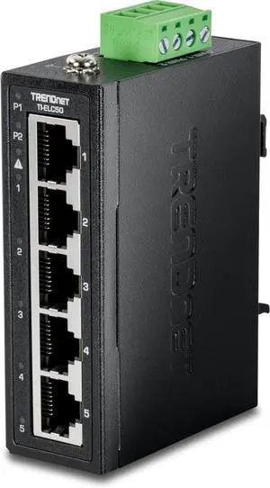TRENDnet TI-ELC50,5-Port Industrial Fast Ethernet DIN-Rail Mini Switch TRENDnet TI-ELC50,5-Port Industrial Fast Ethernet DIN-Rail Mini Switch