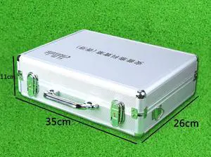 Kluoshi FTTH fiber-to-the-home aluminum alloy shockproof packaging box portable repair tool equipment box fiber optic hot melt cold splicing tool box silver black silver