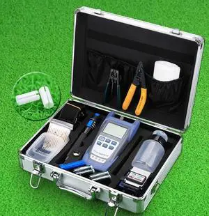 Corus FTTH cold splicing combination optical fiber into the home toolbox set leather wire optical cable stripper optical power meter red light pen optical fiber cutting knife Vimüller pliers