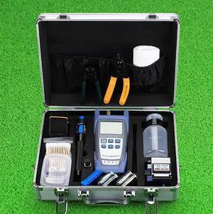 Corus FTTH cold splicing combination optical fiber into the home toolbox set leather wire optical cable stripper optical power meter red light pen optical fiber cutting knife Vimüller pliers