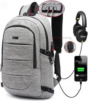 Anti Theft Business Waterproof Travel Laptop Backpack Bag with USB Charge Port