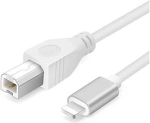 3.3FT Lightning to USB 2.0 Cable Adapter Lightning to Type B Cord Lightning to Midi Cable for iPhone iPad iPod to Midi Controller Midi Keyboard Recording Audio Interface USB Microphone