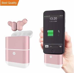 New Exclusive X2-TWS Binaural Detachable Wireless Earphones Mini In-Ear V4.2 Bluetooth Earbuds Sports Waterproof Headphones for iPhone Android Phones with Large Battery Charging Box Power Bank