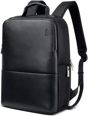 Bopai Slim Business Laptop Backpack for Men Anti Theft Backpack College Shoulder Rucksack Waterproof Synthetic Leather Travel Backpack with USB Charging Port Fits 15.6 Inch Laptop Notebook